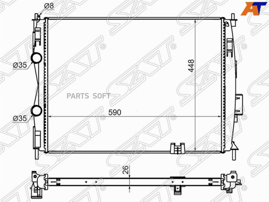 

SAT Радиатор NISSAN QASHQAI 1,6 06-