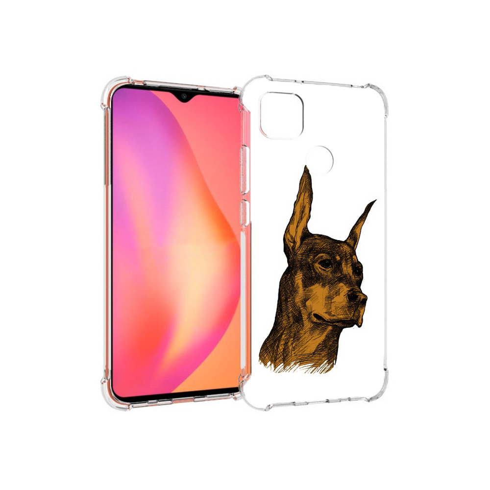 Чехол MyPads Tocco для Xiaomi Redmi 9C скетч доберман (PT152115.265.605)