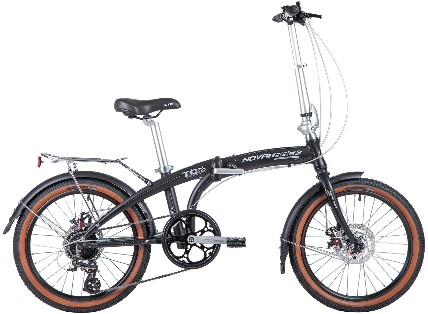 

Велосипед NOVATRACK 20 TG-20 alloy 3.8D складной, чёрный, 20FATG8SD.BK20