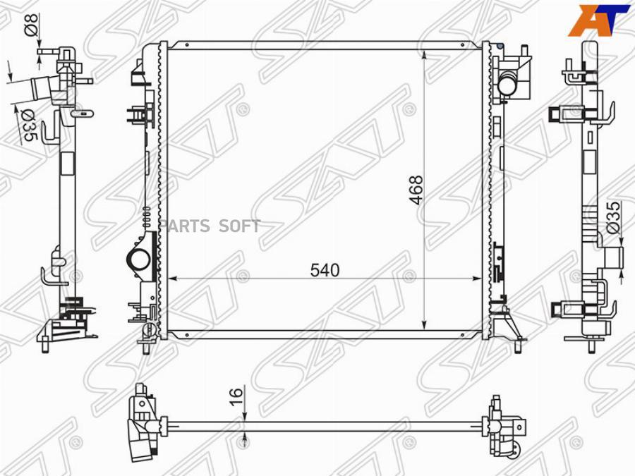 

SAT Радиатор NISSAN QASQHAI J11 14-