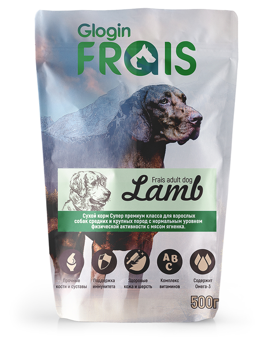 Сухой корм для собак FRAIS ADULT DOG LAMB для средних и крупных пород, ягненок, 0.5 кг