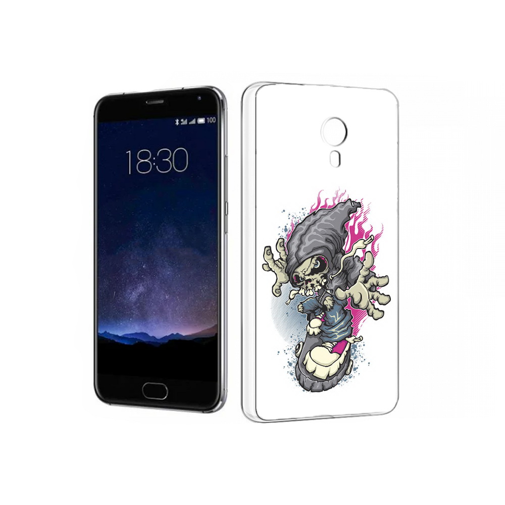 фото Чехол mypads tocco для meizu pro 5 нарисованный скелет на скейт борде (pt18126.86.512)