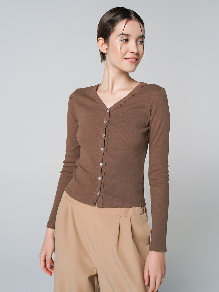 

Кардиган женский ТВОЕ 89351 коричневый XS, 89351