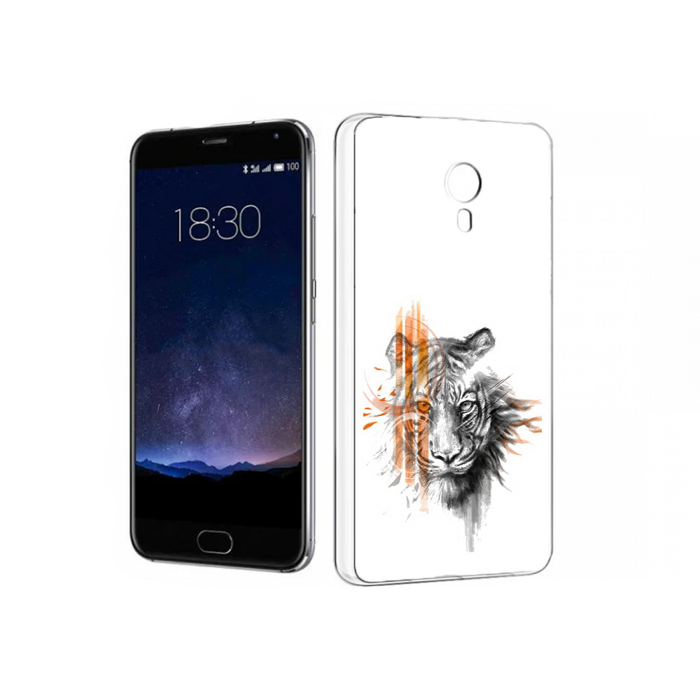 

Чехол MyPads Tocco для Meizu Pro 5 огненный тигр (PT18126.86.526), Прозрачный, Tocco