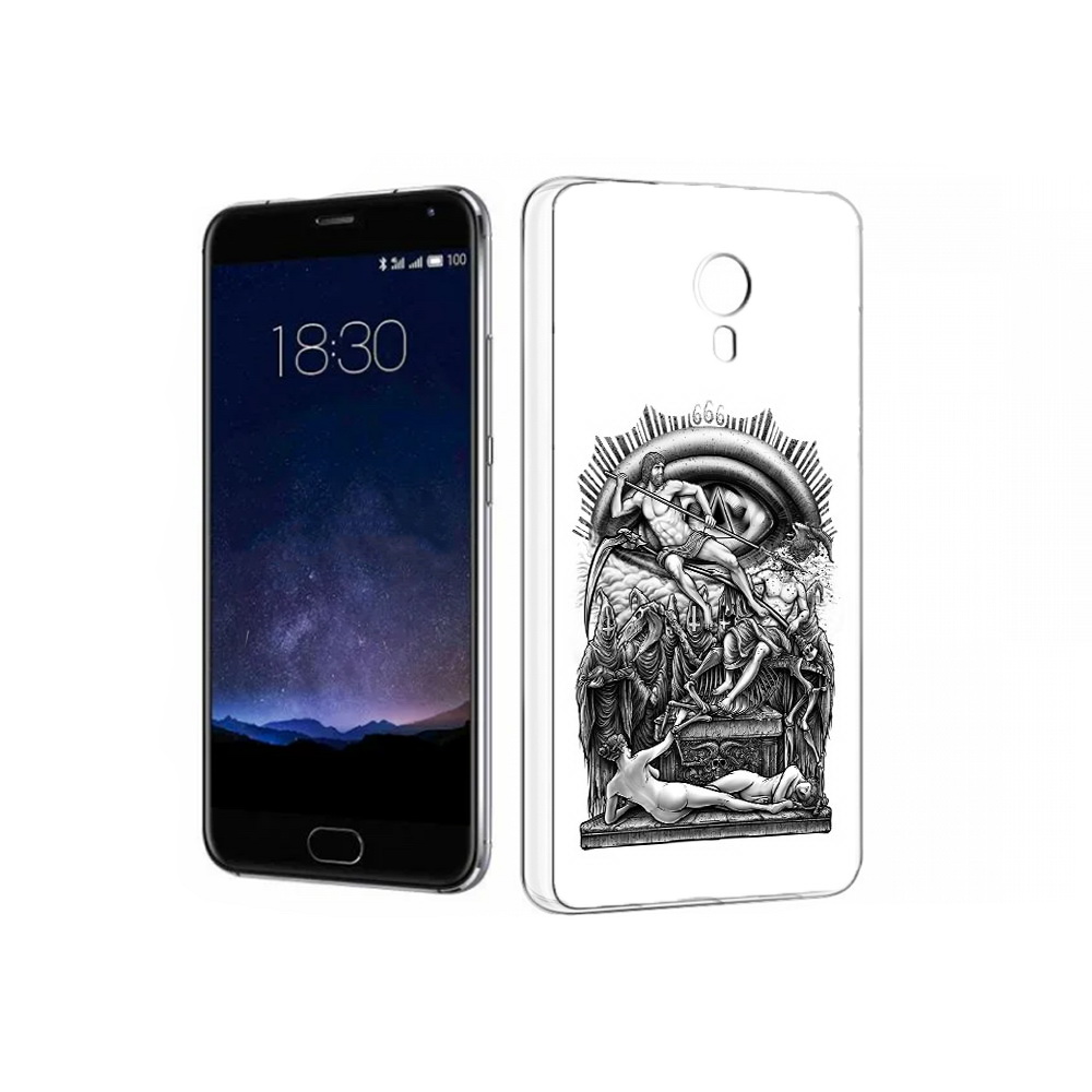 

Чехол MyPads Tocco для Meizu Pro 5 оракул черно белый (PT18126.86.528), Прозрачный, Tocco