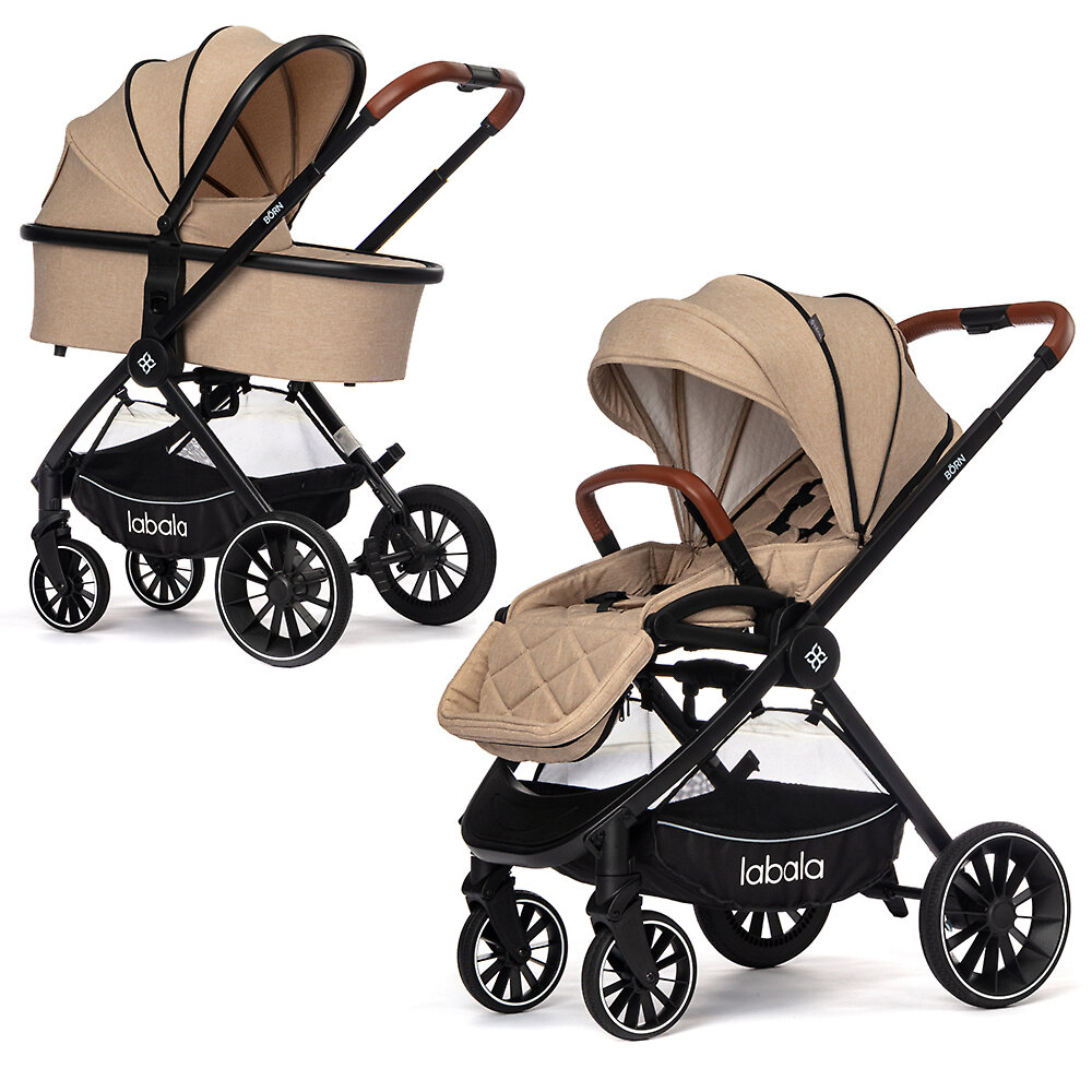 

Коляска 2в1 labala Born, Beige, бежевый, Born