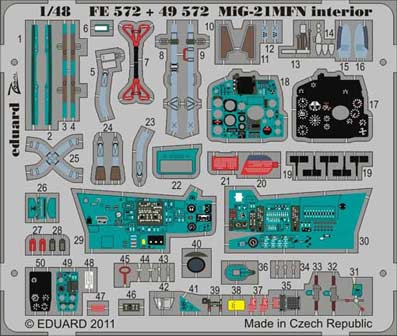 

Цветное фототравление для MiG-21MFN interior S. A. Eduard FE572
