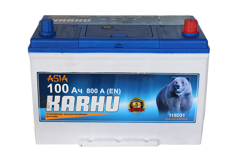 Аккумуляторная батарея KARHU 115D31L 6СТ100 азия обратная