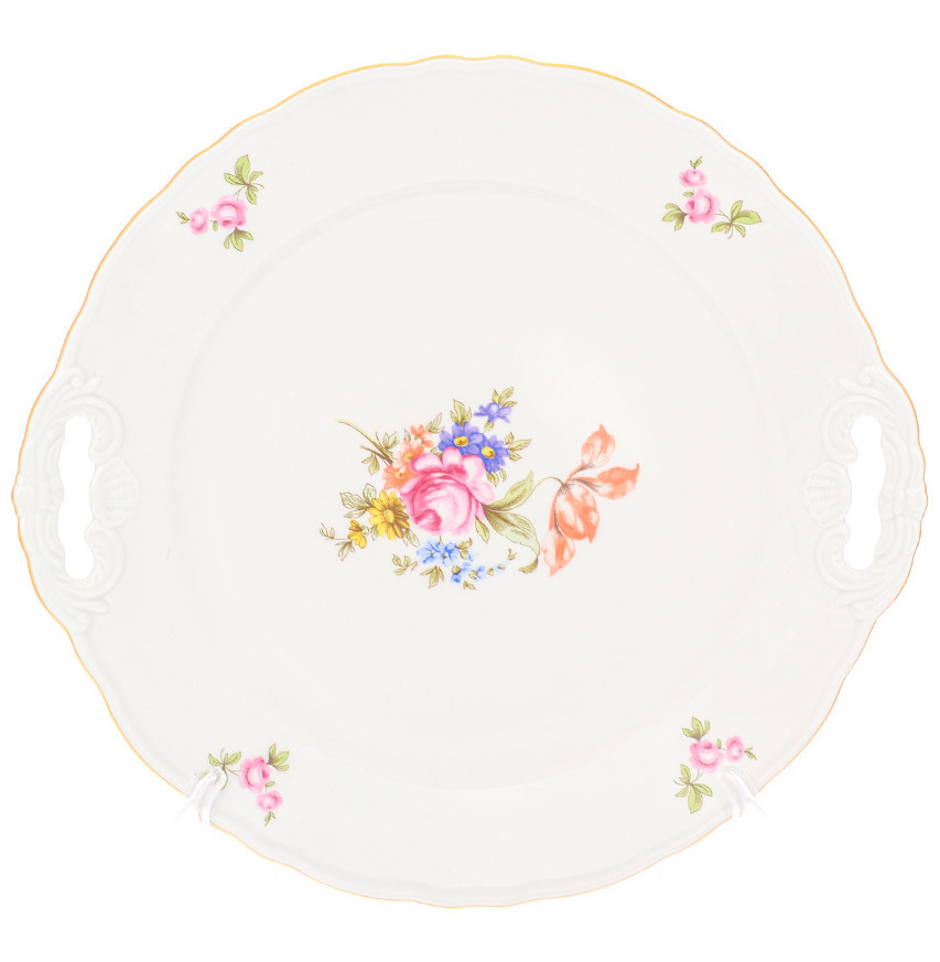 

Тарелка для торта 28 см с ручками CESKY PORCELAN A.S. Полевой цветок 243730