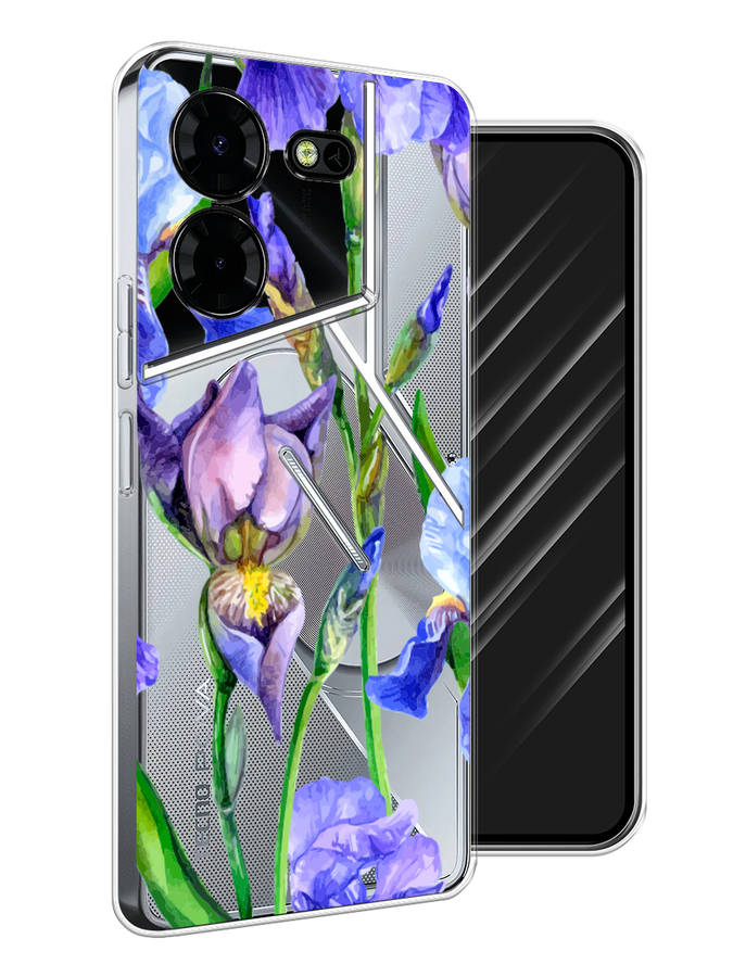 

Чехол Awog на Tecno Pova 5 Pro 5G "Синие ирисы", Фиолетовый;голубой;зеленый, 304550-1