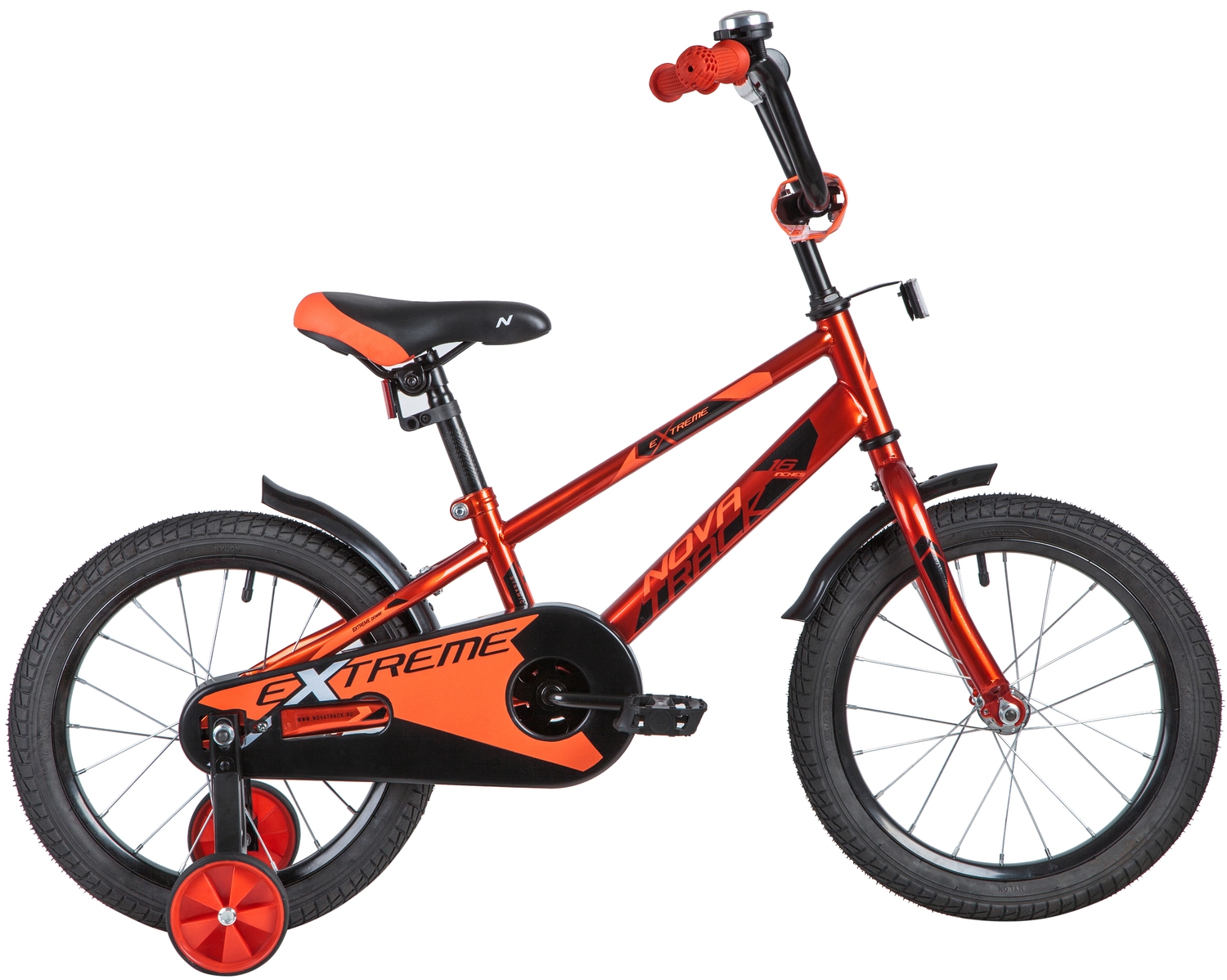 Велосипед NOVATRACK 16 EXTREME красный самокат для детей novatrack deft алюминий колеса 230 180 мм pu оригинальная рама красный 230 deft rd21