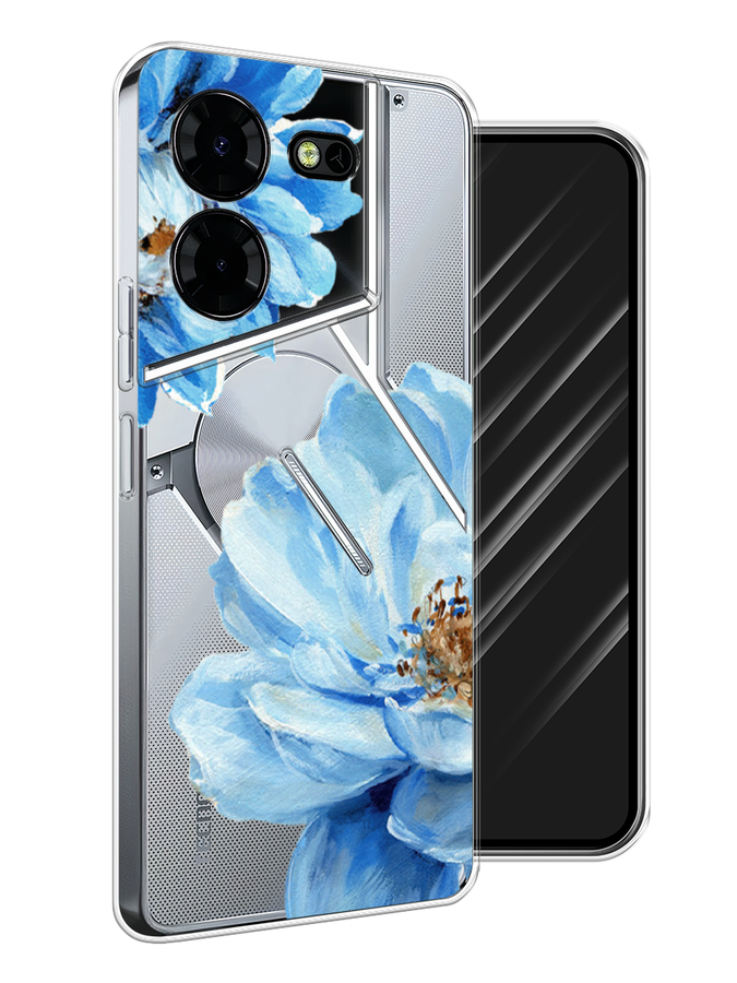 

Чехол Awog на Tecno Pova 5 Pro 5G "Голубые клематисы", Голубой, 304550-1