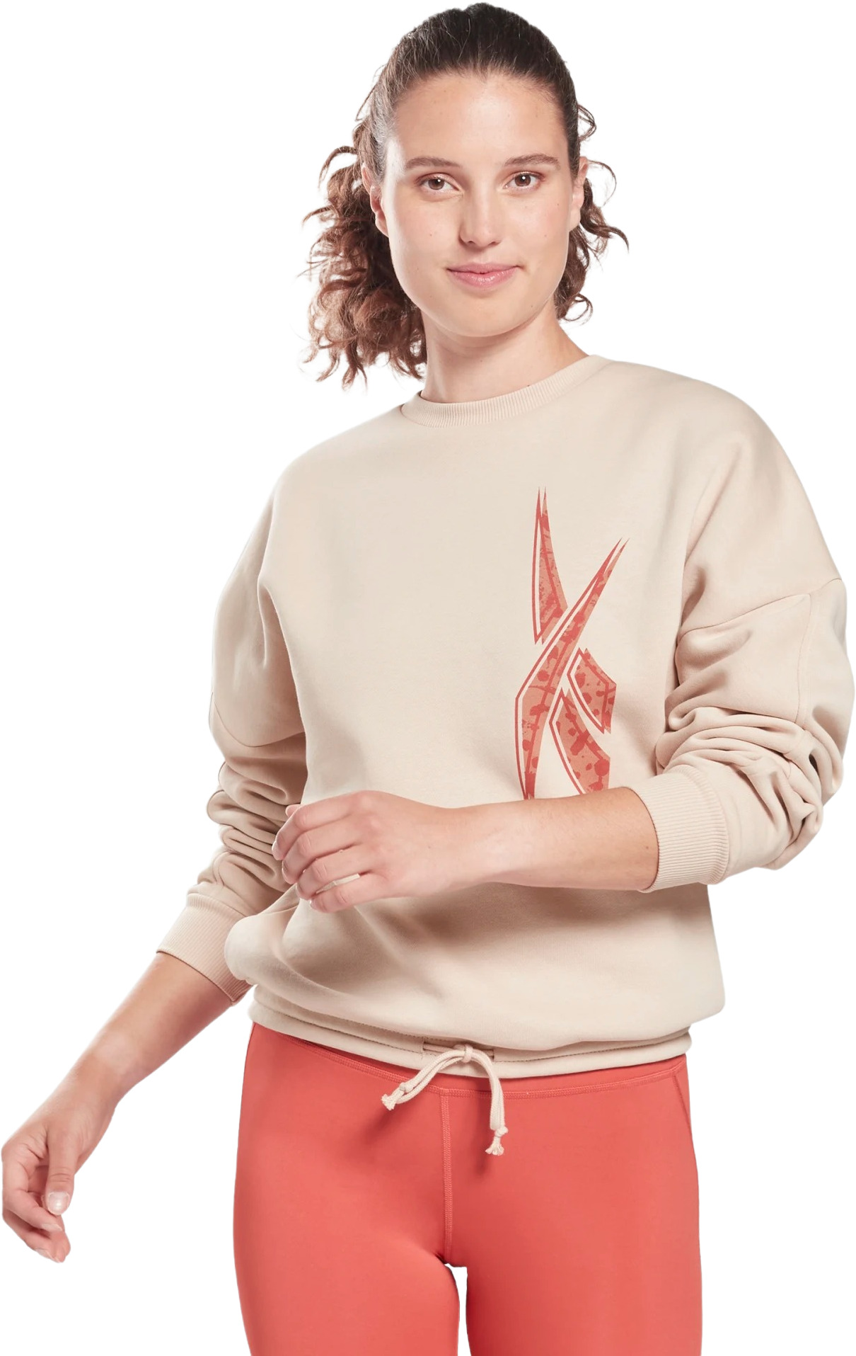 

Свитшот женский Reebok HA1045 бежевый L, HA1045