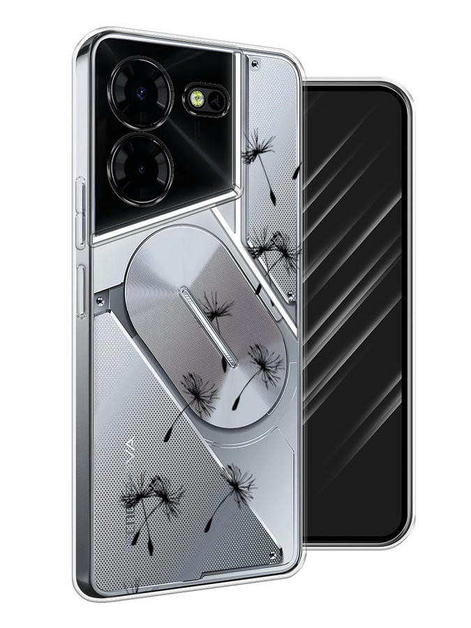 

Чехол Awog на Tecno Pova 5 Pro 5G "Летящие одуванчики", Черный, 304550-1