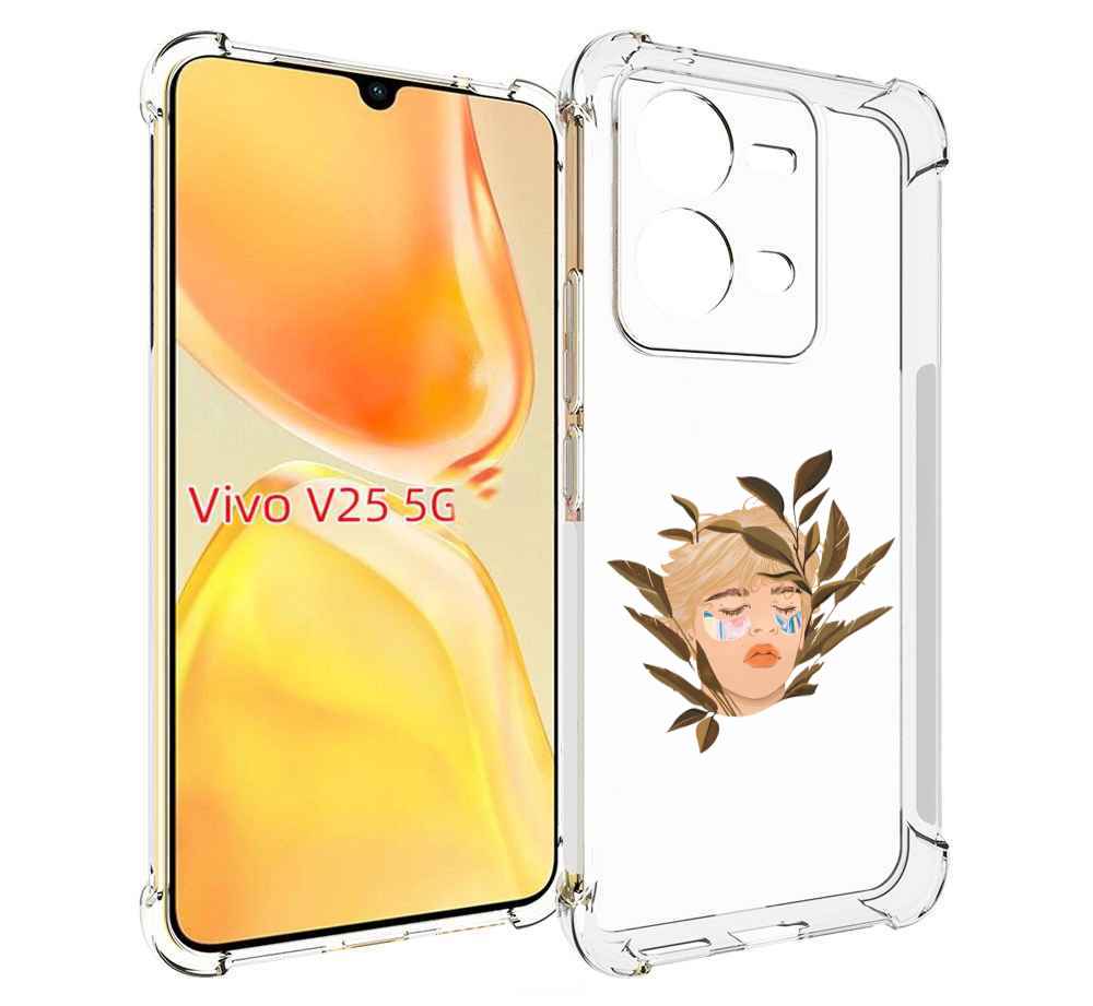

Чехол MyPads лицо-с-патчами для Vivo V25 5G / V25e, Прозрачный, Tocco