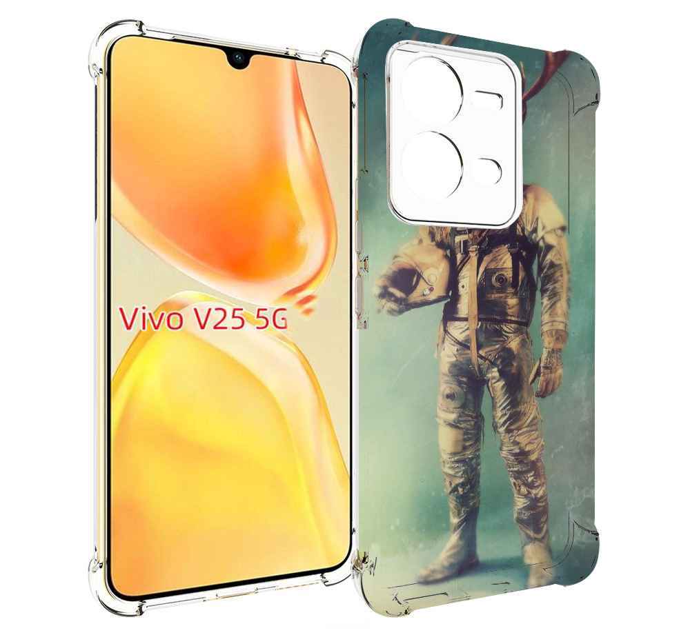 

Чехол MyPads лось космонавт для Vivo V25 5G / V25e, Прозрачный, Tocco