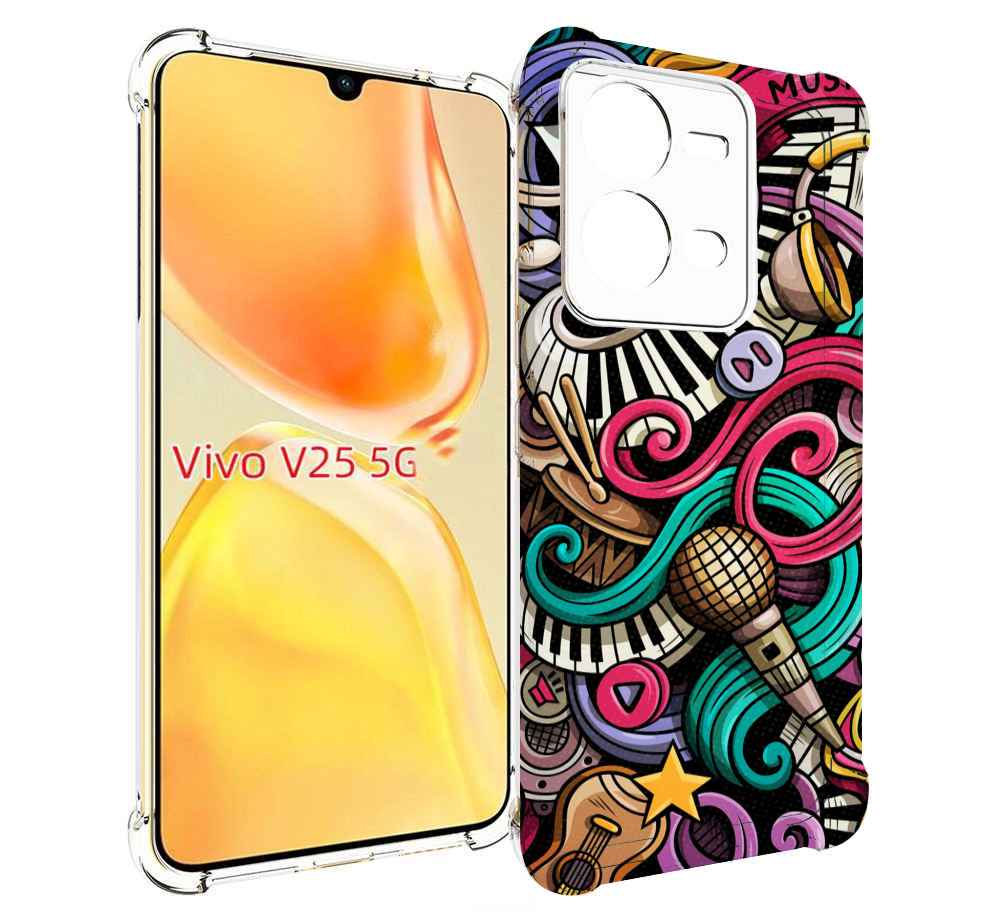

Чехол MyPads любимая-музыка для Vivo V25 5G / V25e, Прозрачный, Tocco