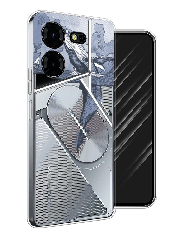 

Чехол Awog на Tecno Pova 5 Pro 5G "Два измерения", Голубой;черный;прозрачный, 304550-1