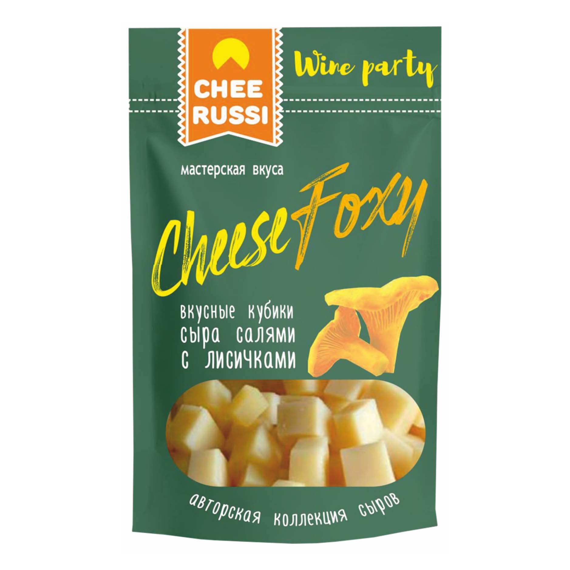 

Сыр полутвердый Cheerussi Салями с лисичками 45% бзмж 100 г