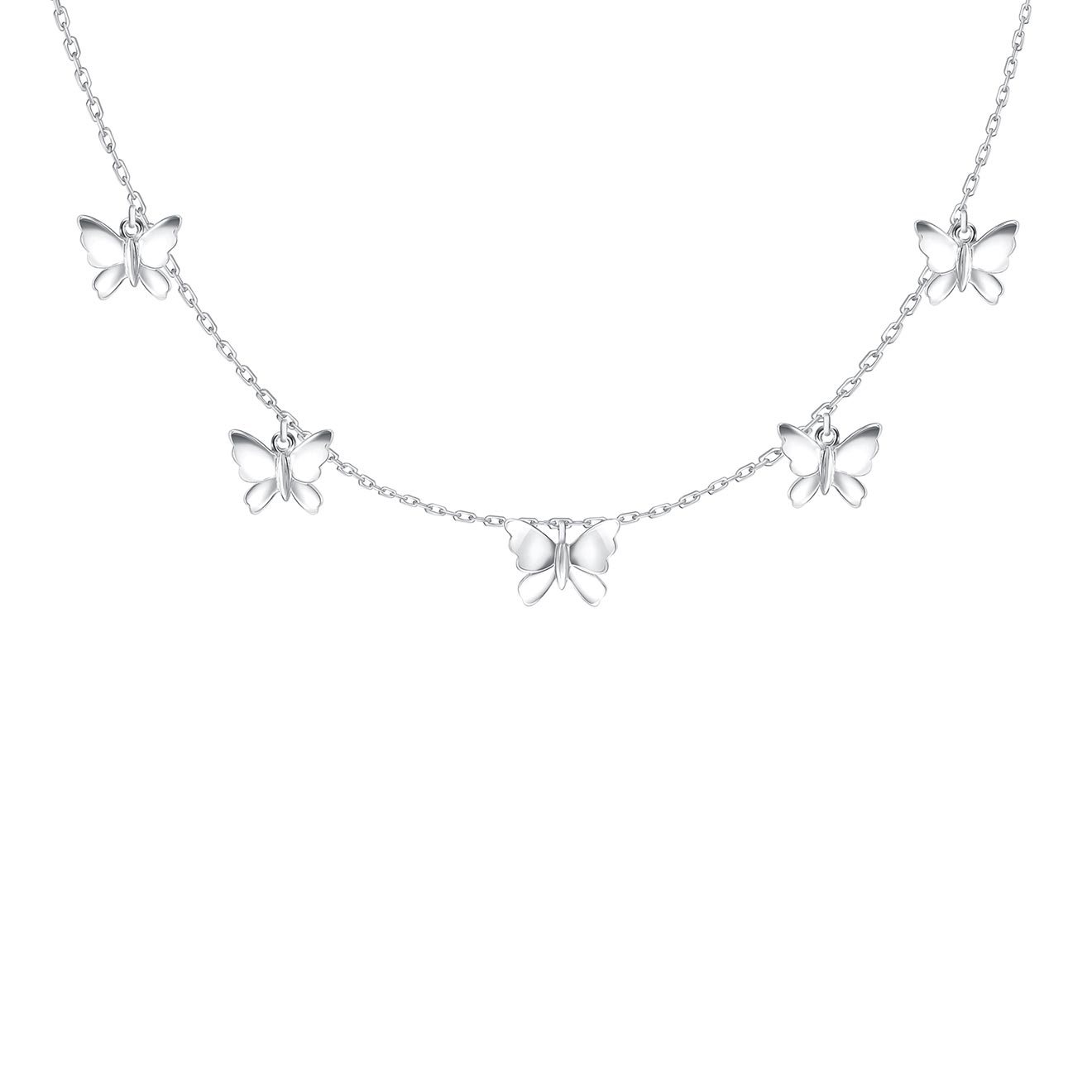 Ожерелье из серебра 42 см Zolotye uzory 90-59-0318-00