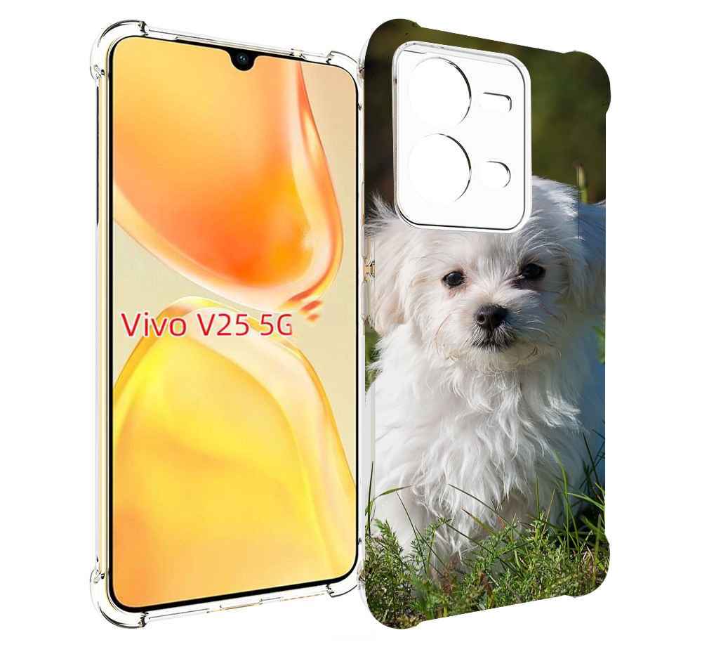

Чехол MyPads мальтииская-болонка для Vivo V25 5G / V25e, Прозрачный, Tocco