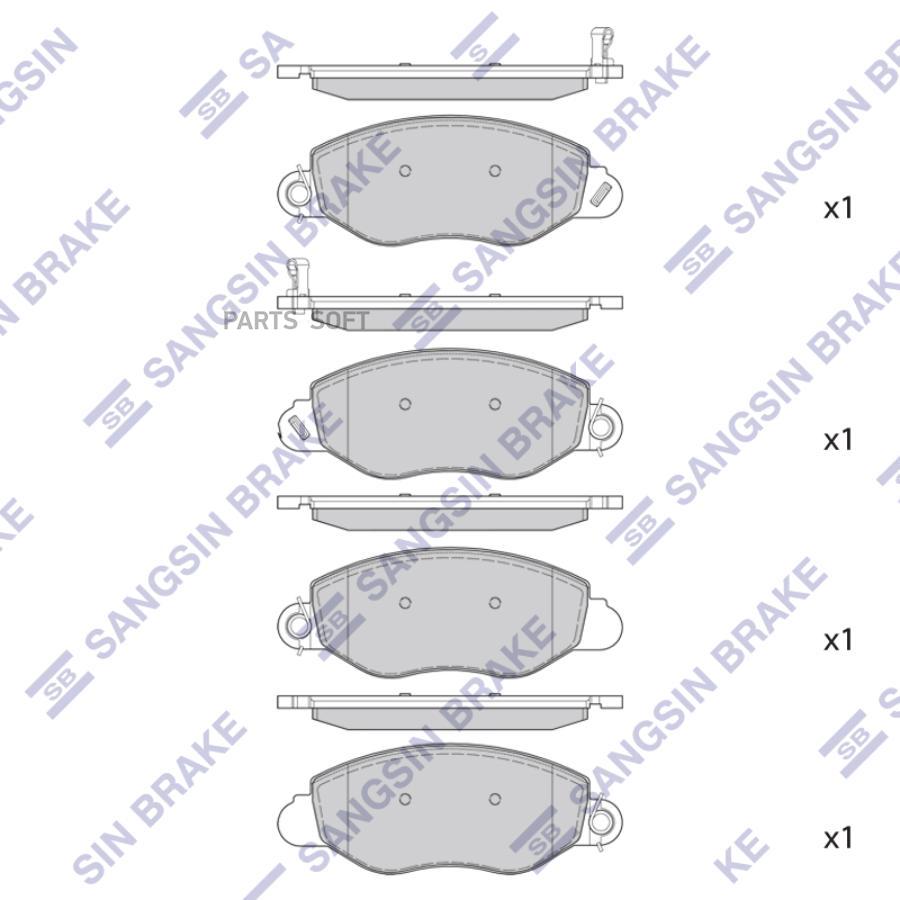 

Колодки передние FORD TRANSIT 00-06 SP4042 SANGSIN BRAKE