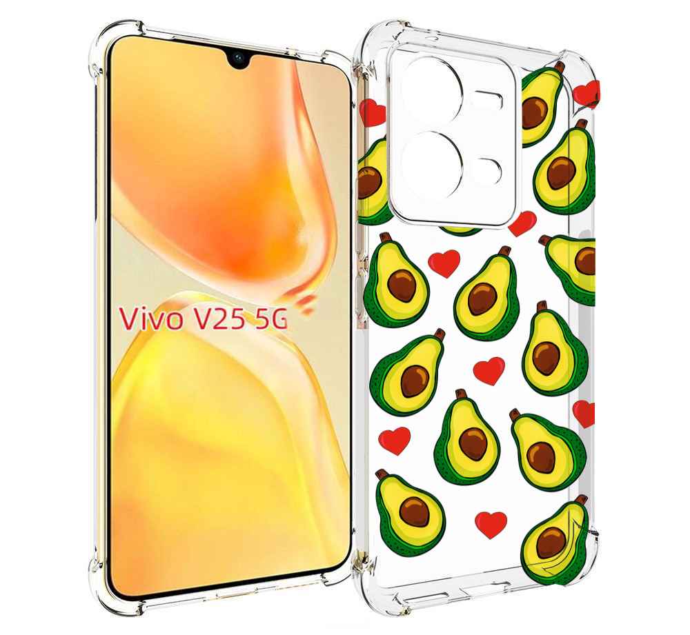 

Чехол MyPads миленькие-авокадо для Vivo V25 5G / V25e, Прозрачный, Tocco