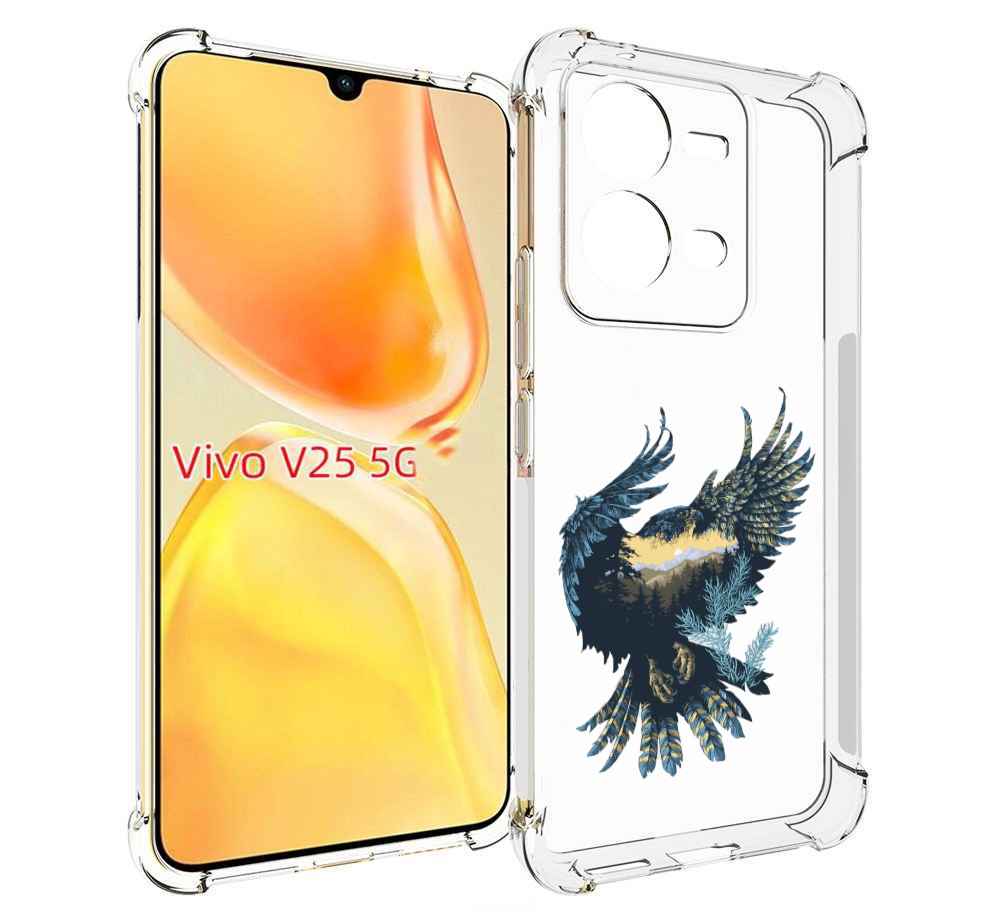 

Чехол MyPads мирок в соколе для Vivo V25 5G / V25e, Прозрачный, Tocco
