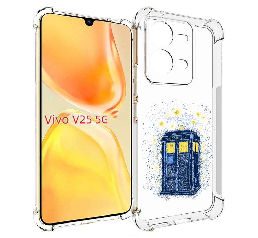

Чехол MyPads будка рисунок для Vivo V25 5G / V25e, Прозрачный, Tocco