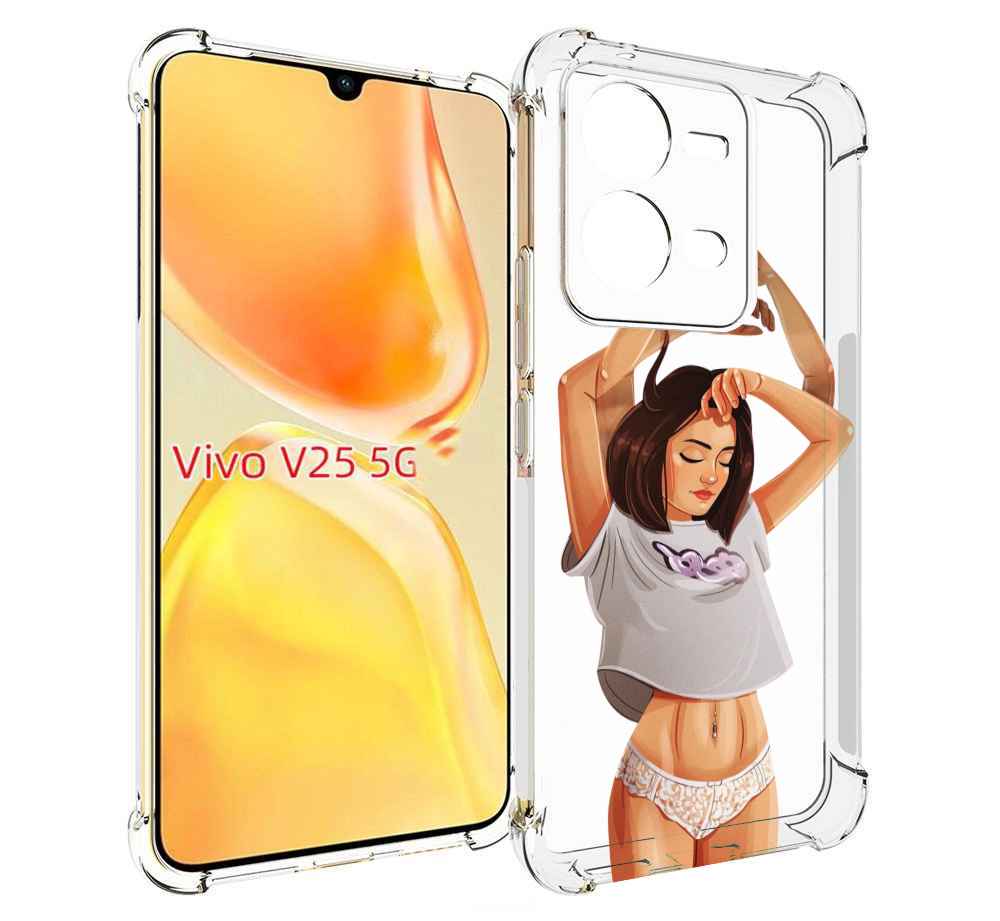 

Чехол MyPads много-рук женский для Vivo V25 5G / V25e, Прозрачный, Tocco