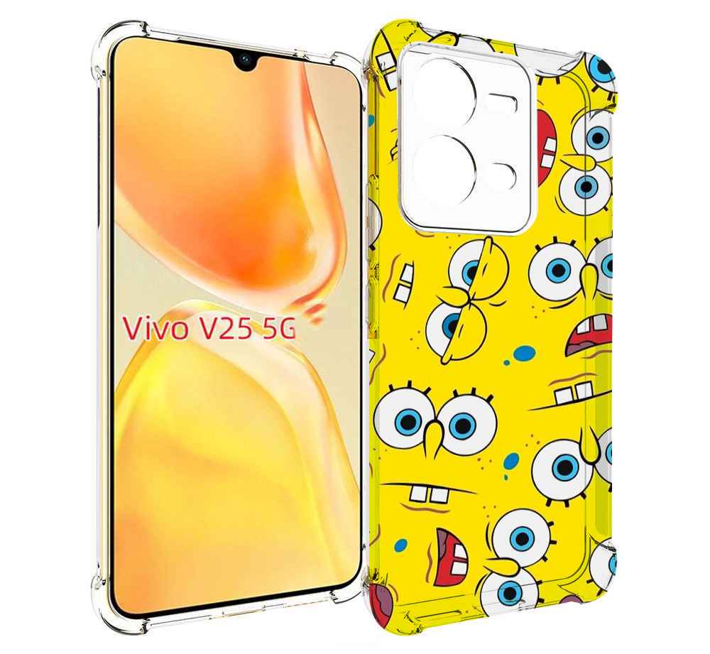 

Чехол MyPads много-спанч-боба для Vivo V25 5G / V25e, Прозрачный, Tocco