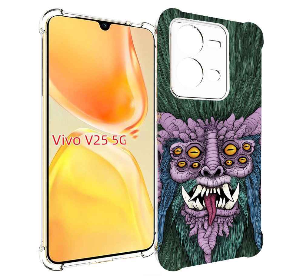 Чехол MyPads многоглазый черт для Vivo V25 5G / V25e
