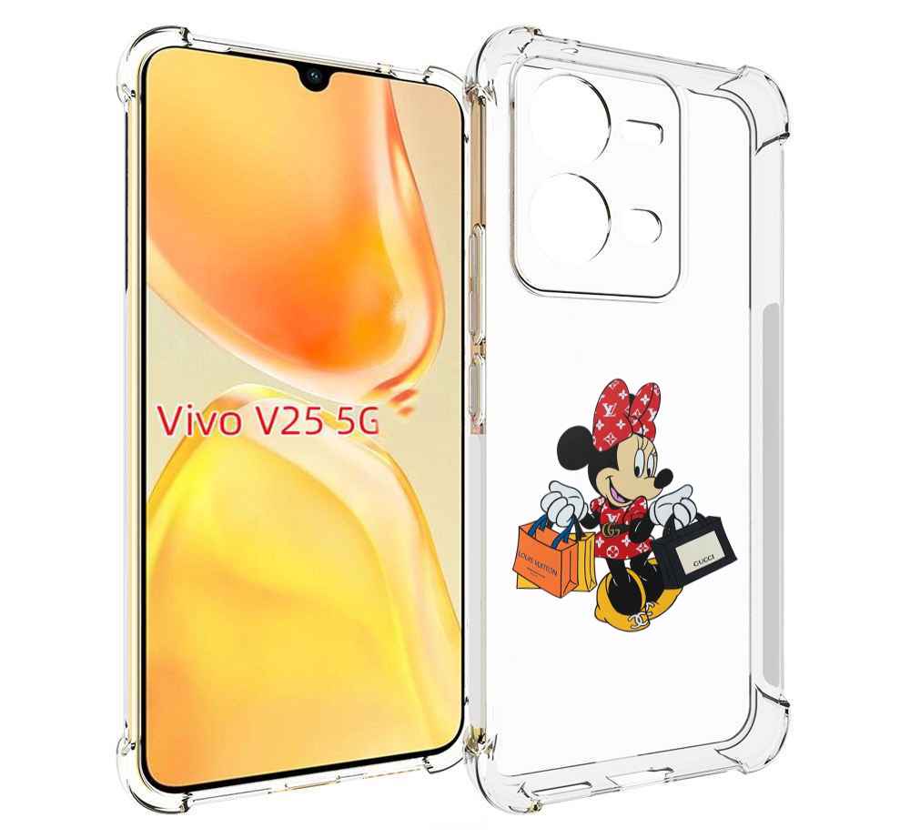 

Чехол MyPads модная-девочка-из-микки-мауса женский для Vivo V25 5G / V25e, Прозрачный, Tocco