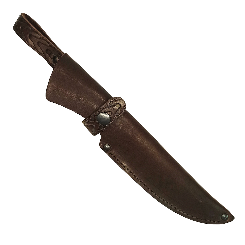 Ножны ИССО кожаные для ножа европейского типа с длиной клинка 17 см, шоколад