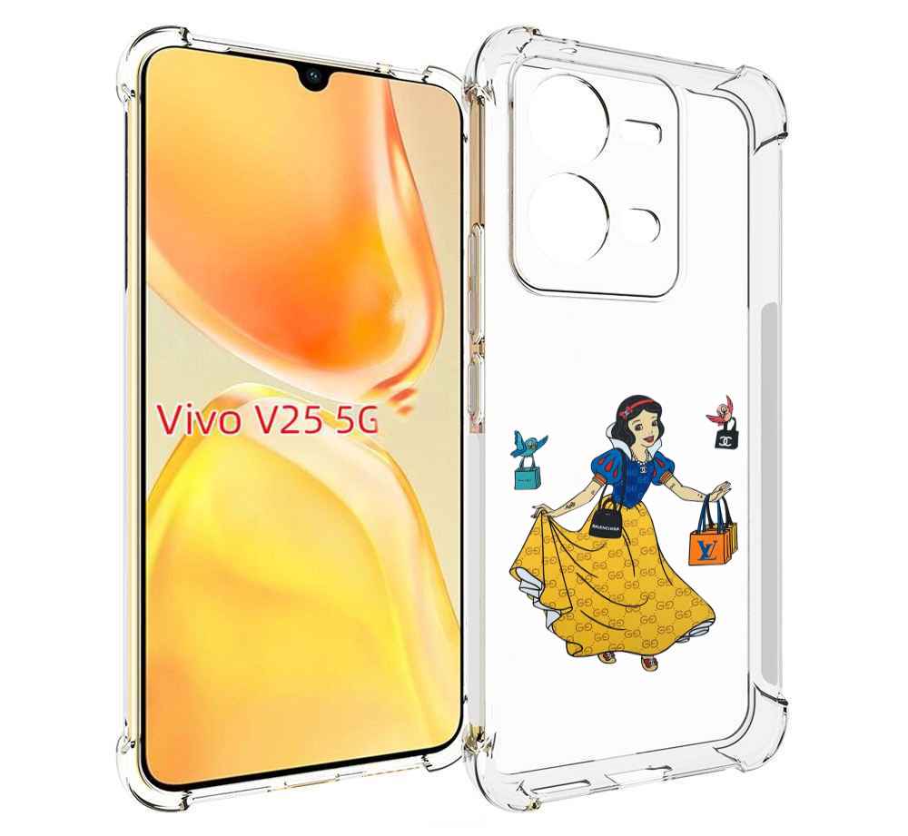 

Чехол MyPads модная-принцесса женский для Vivo V25 5G / V25e, Прозрачный, Tocco