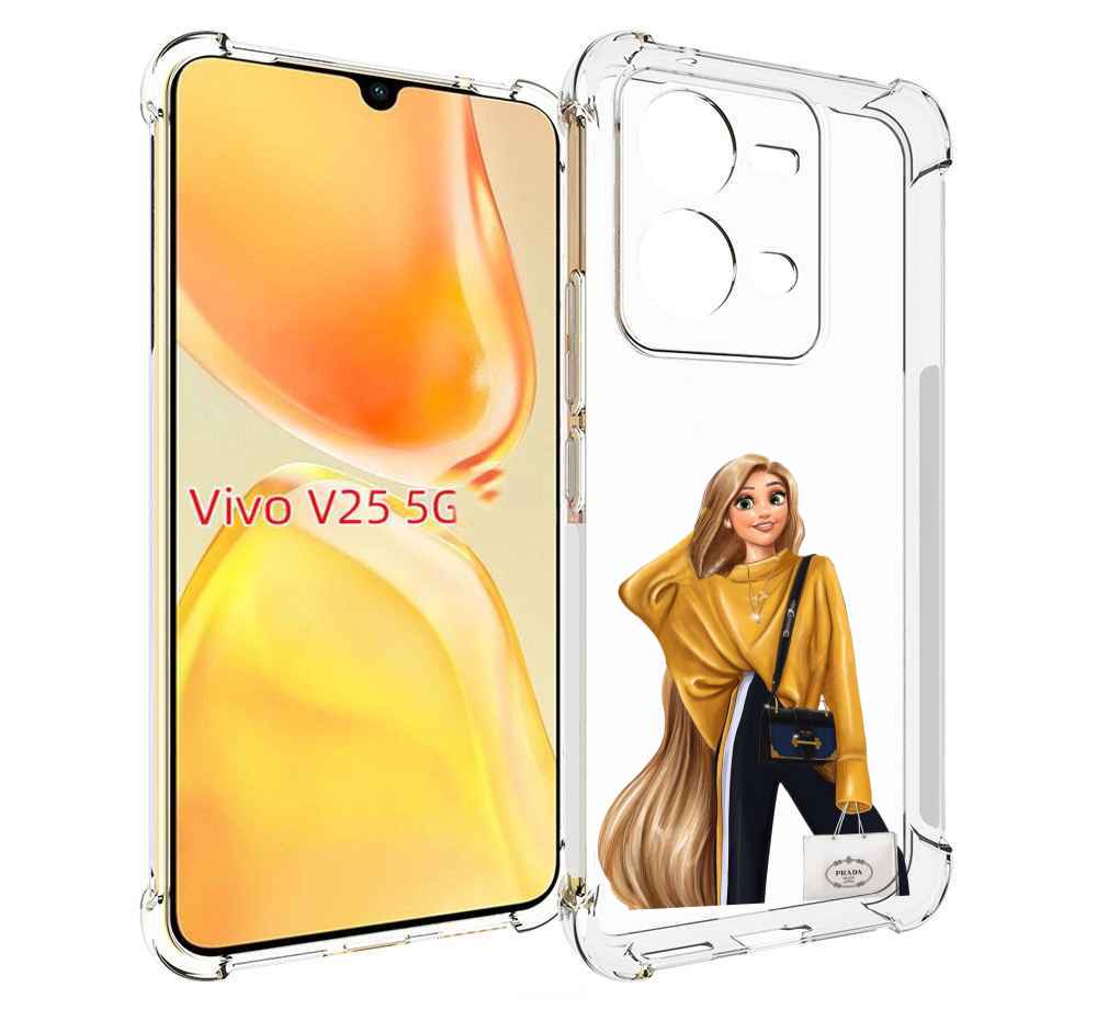 

Чехол MyPads модная-рапунсель женский для Vivo V25 5G / V25e, Прозрачный, Tocco