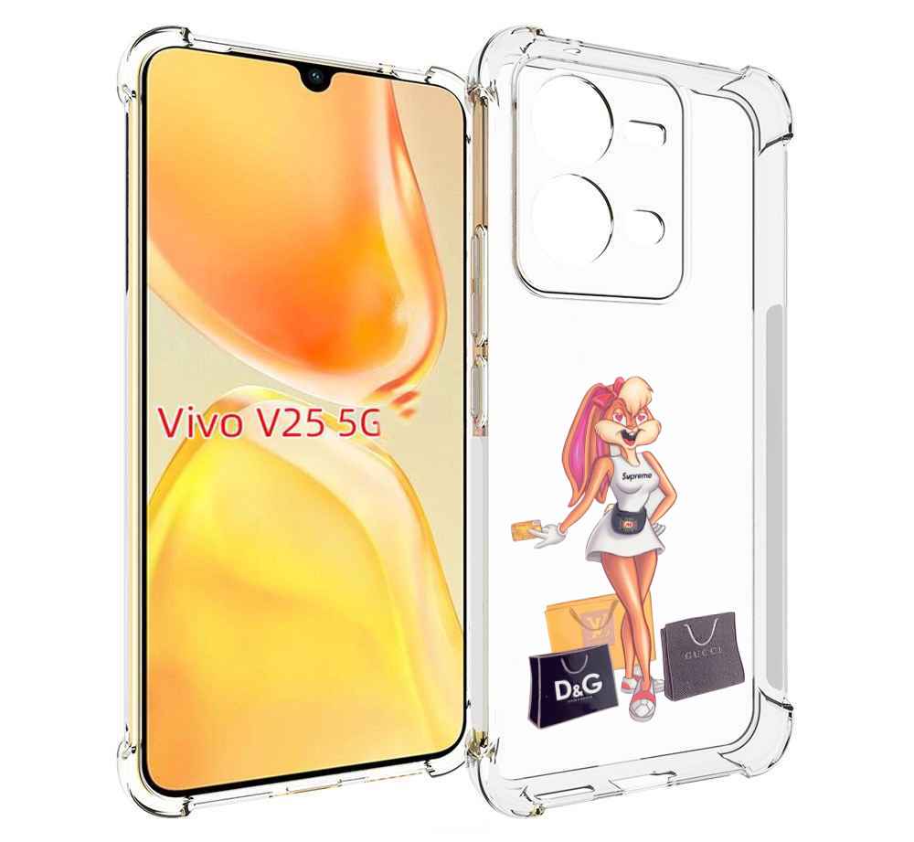 

Чехол MyPads модница-зайка женский для Vivo V25 5G / V25e, Прозрачный, Tocco