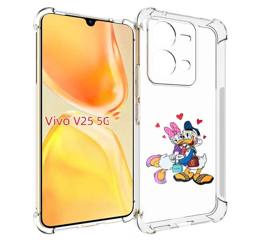 

Чехол MyPads модные-влюбленные-утки для Vivo V25 5G / V25e, Прозрачный, Tocco
