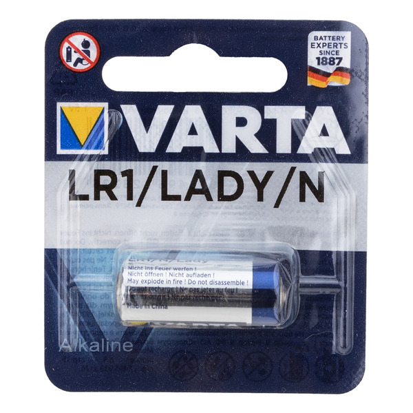 

Батарейка VARTA PROFESSIONAL LADY LR1/ N / 1.5В (1.5V) / 1 штука