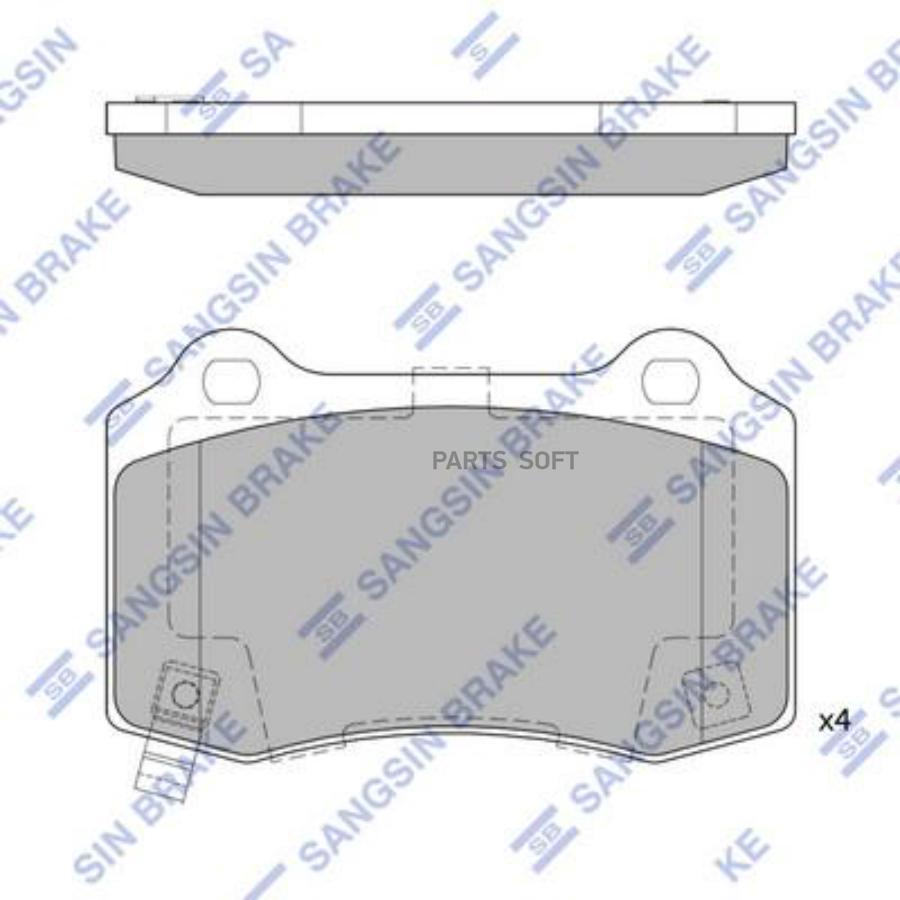 

Тормозные колодки Sangsin brake задние SP4296