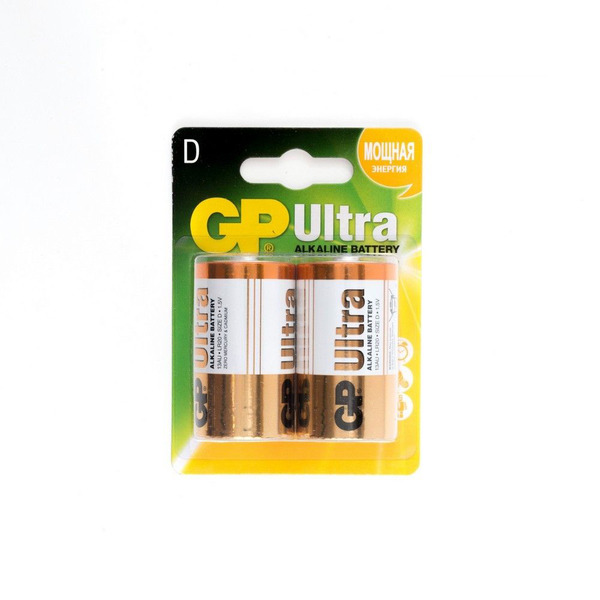 

Батарейка GP ULTRA DIGITAL LR20 / D / 1.5 В/ 1.5 V/ 2 штуки в блистере, GP-2