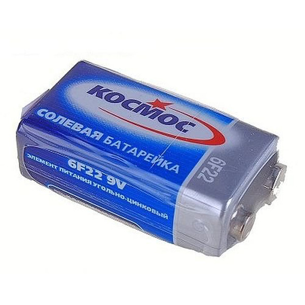 

Батарейка КОСМОС 6F22/крона/ 9 В / 9V/ 1 штука SR