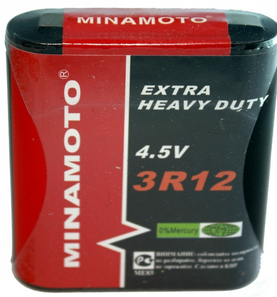 

Батарейка MINAMOTO 3R12, 4.5 В SR1
