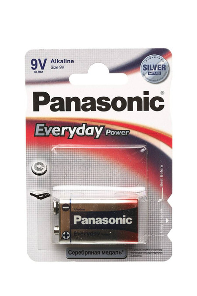 

Батарейка Panasonic Everyday Powe 6LR61 /крона/ 9 В / 9V/ 1 штука в блистере