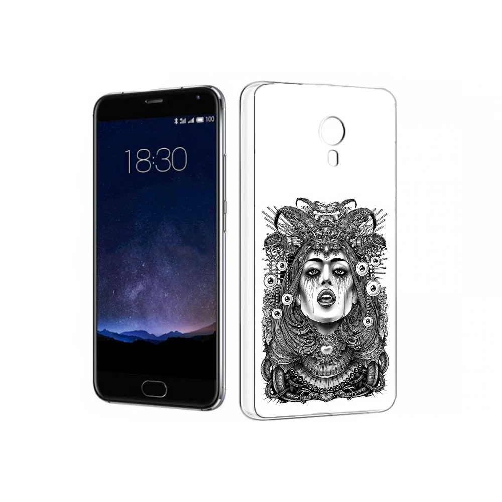 

Чехол MyPads Tocco для Meizu Pro 5 портрет девушки черно белый (PT18126.86.551), Прозрачный, Tocco