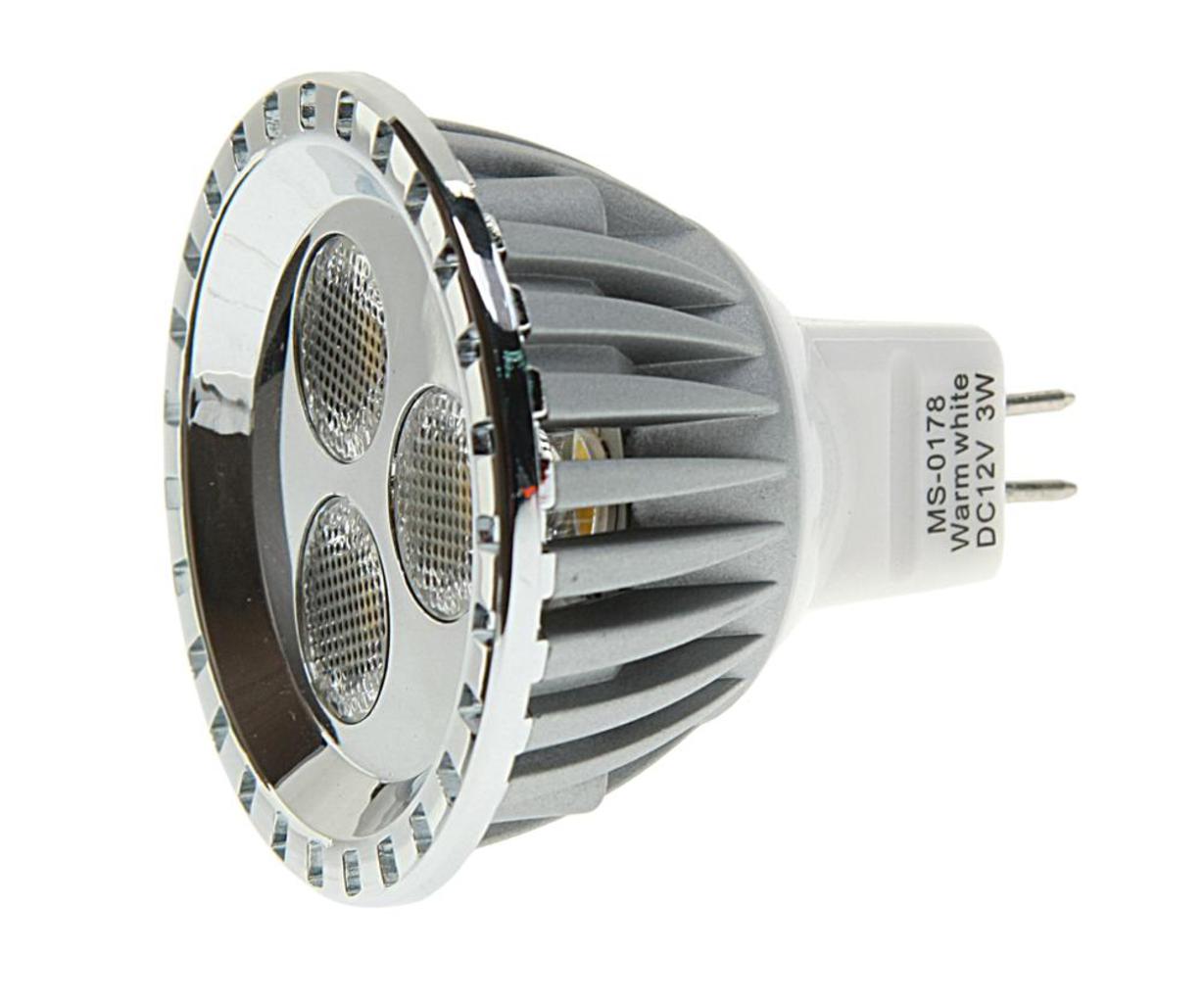 фото Лампа светодиодная 12v mr16 3w(35w) теплый mega lighting ms-0178ww-mr16