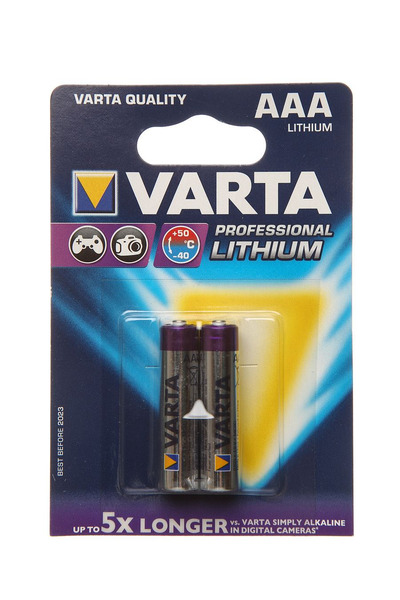 

Батарейка VARTA PROFESSIONAL LITHIUM / 1.5 В / AAA (FR03) 2 штуки в блистере