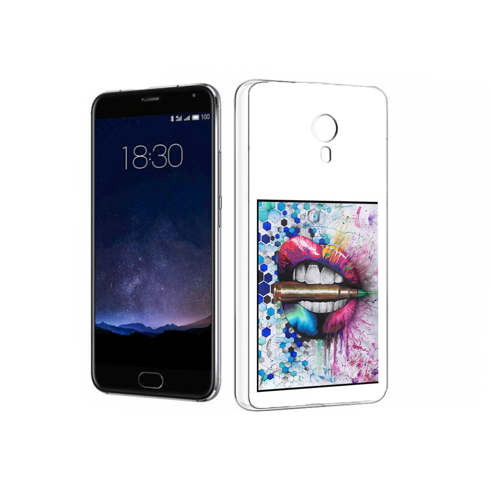 

Чехол MyPads Tocco для Meizu Pro 5 разноцветные губы с пулей (PT18126.86.571), Прозрачный, Tocco
