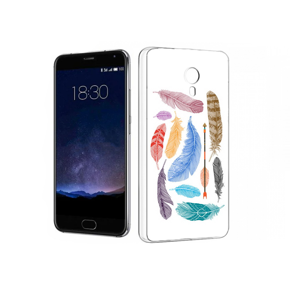 

Чехол MyPads Tocco для Meizu Pro 5 разноцветные перья (PT18126.86.572), Прозрачный, Tocco