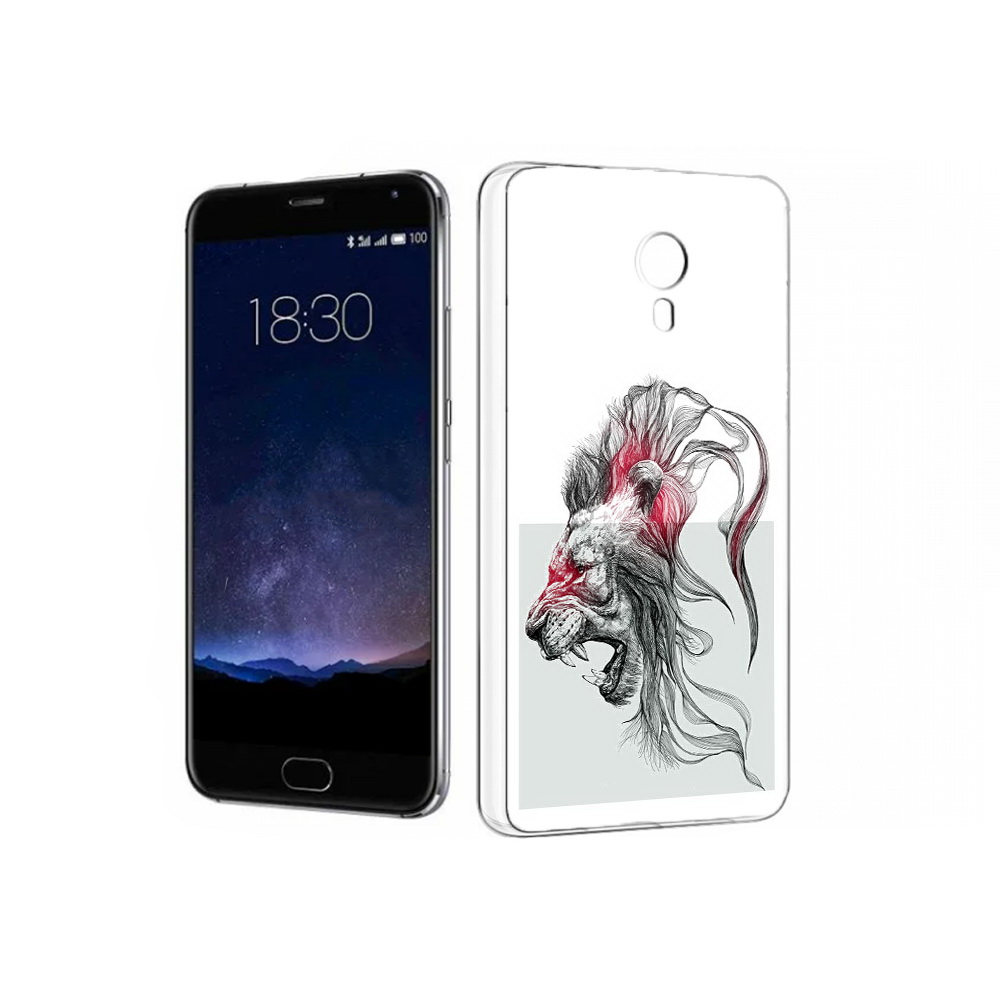

Чехол MyPads Tocco для Meizu Pro 5 разъяренный лев (PT18126.86.576), Прозрачный, Tocco